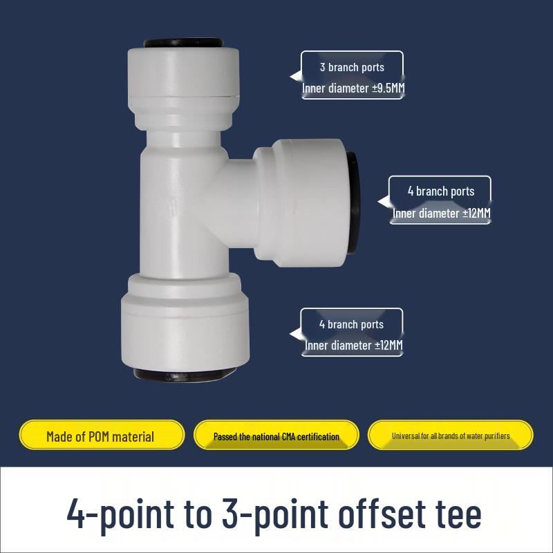 Trójnik do oczyszczacza wody z szybkozłączką 2-punktową do kuchni domowej