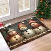 1pc Christmas Snowmen Doormat Decor , Holiday Indoor and Outdoor Rear Front Door Welcome Mat Winter Door Mat.