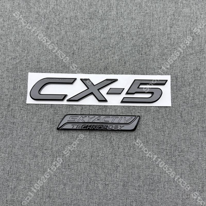MAZDA AWD SKYACTIV badge black car stickers for 2012 13 14 15 16 Year CX-5 rear boot car accessories trunk label Front logo vf2