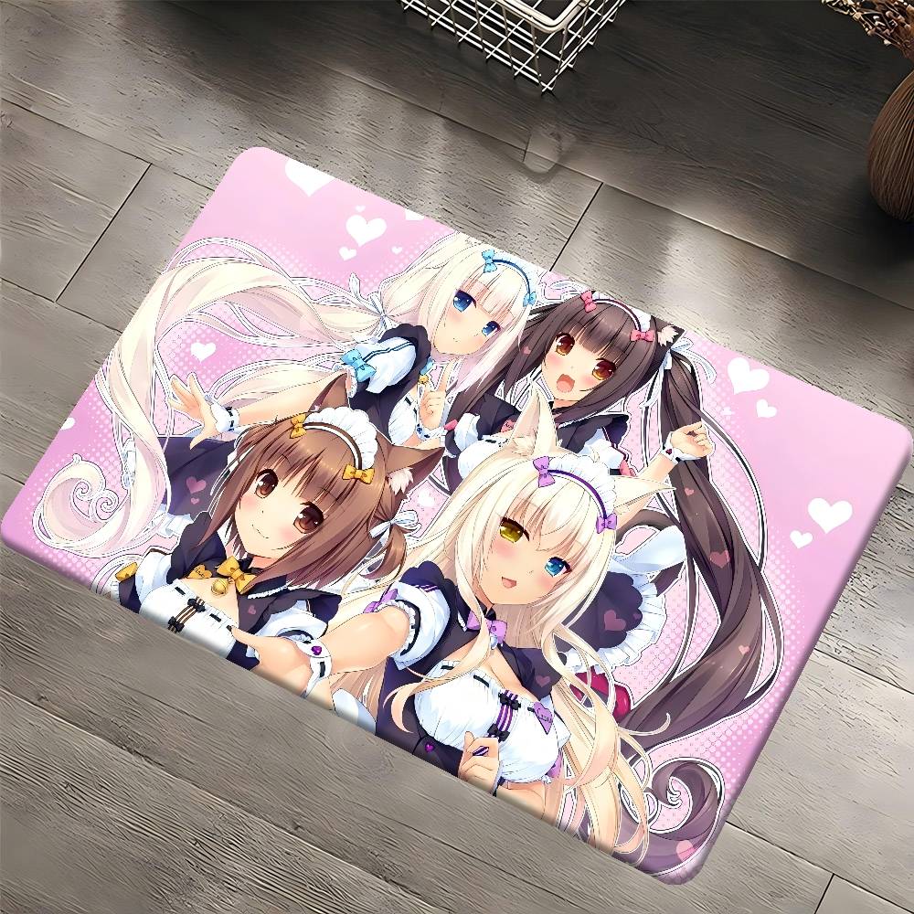 Nekopara Anime Room Mats Retro Multiple Choice Living Room Kitchen Rug Non-Slip Welcome Rug