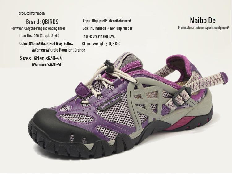Men's Quick-Dry Amphibious Canyoning & Mountaineering Shoes - Breathable British Style