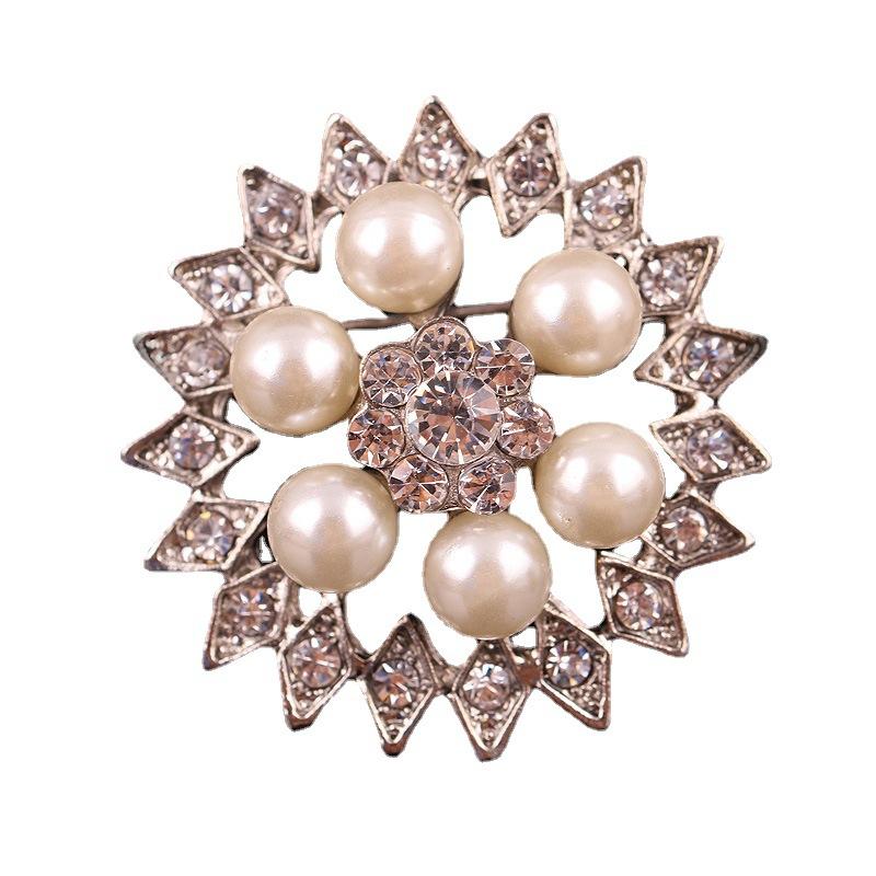 Kristallperle Dreidimensionale Kranzartige Brosche Korsage Damenaccessoires Exquisite Hypoallergene Luxus Emaille Brosche Langanhaltende Farbe Geschenk
