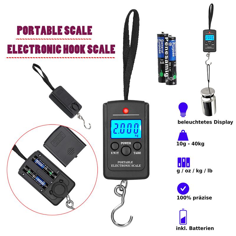 

PDTO Travel Портативные цифровые багажные весы Ручной подвес весом 10 г-40 кг