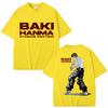 Anime Baki Ha Unisex Harajuku Vintage Trička Hip Hop Unisex Dámská Trička do Posilovny na Cvičení Oversized Bavlněné Tričko Streetwear