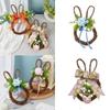 Hangable Easter Egg Door Pendant Decorative Artificial Flower Garland Easter Hanging Wreath  Door