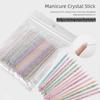 50/100Pcs Reusable Double Head Nail Art Tool Crystal Material Cuticle Remover Tool  Nail Art