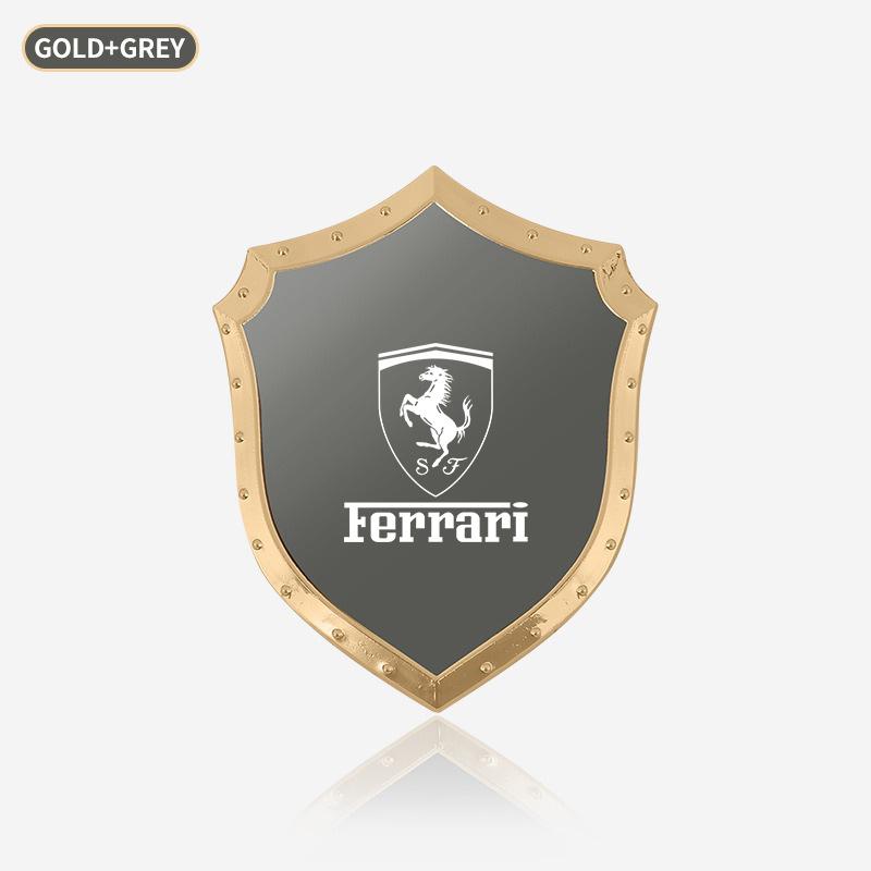 3D shield truck stickers Metal stainless steel truck car accessories for Ferrari F430 Stradale Roma 488 Spider SF90 Portofino F8