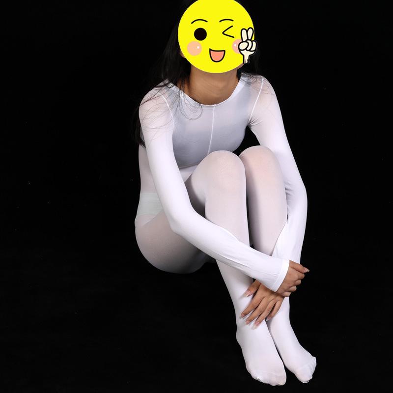 Unisex Velvet Bodysuit: Sexy Thick Pantyhose with JJ Pouch for Crossdresser Transformation