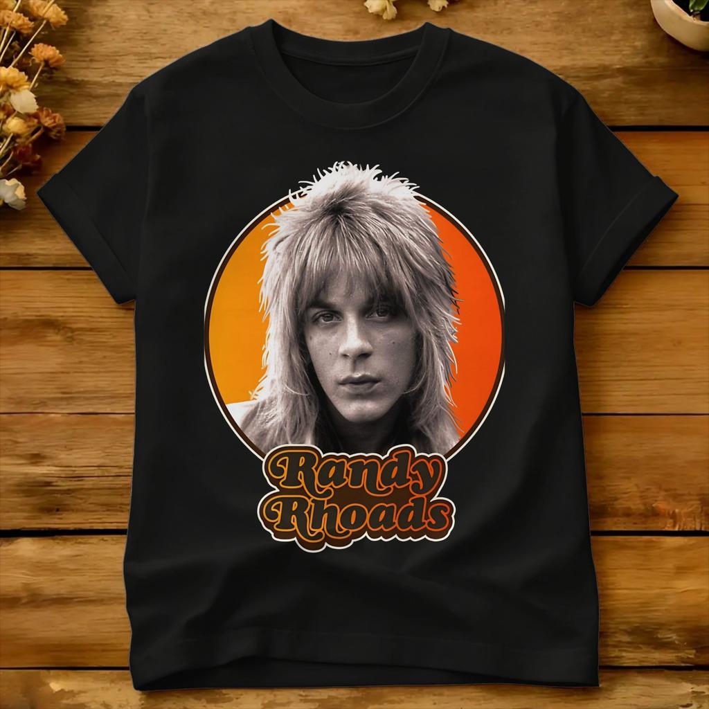 Randy Rhoads Retro Singer T Shirt Summer Novelty T Shirts Cotton Oneck 4xl 5xl 6xl Clothes Short Sleeve Y2k Casual Tops