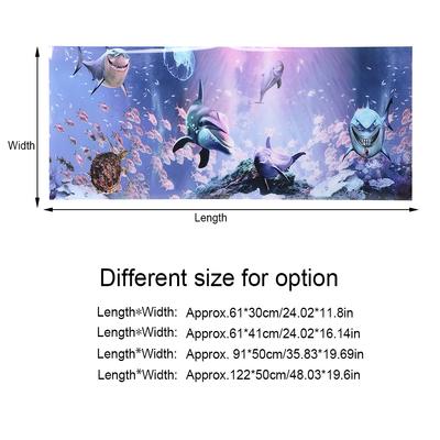 Background Poster Decorative Painting PVC Sticker Landscape Image for Aquarium Fish