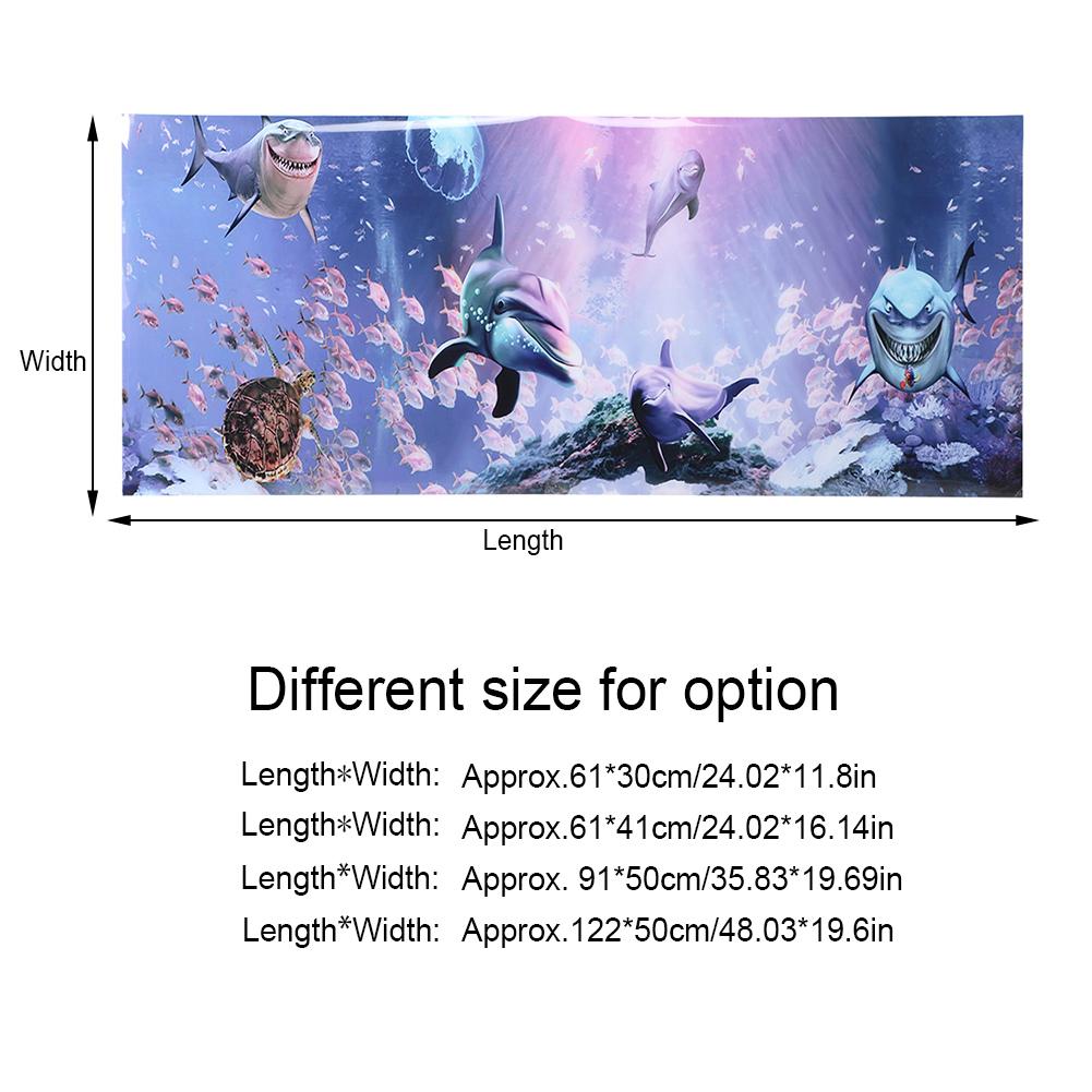 Background Poster Decorative Painting PVC Sticker Landscape Image for Aquarium Fish