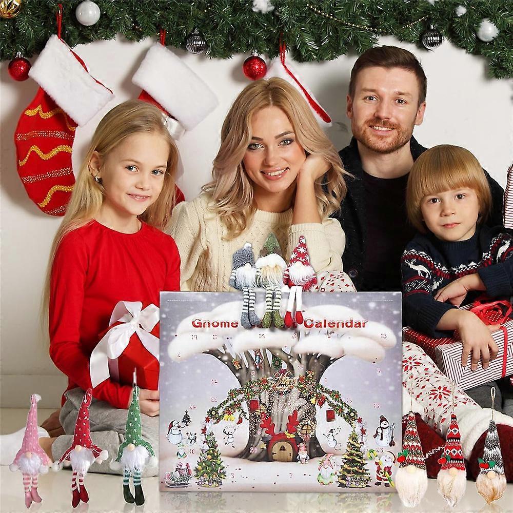 2024 Christmas Gnome Advent Calendar, 24 Days Xmas Countdown Calendar With Gnome Plush Toy, Holiday Decor Gnome Gift