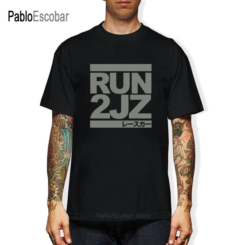 Runer 2JZ - Auto Racinger T Shirt Summer Short Sleeve Shirts Tops S~3Xl Big Size Cotton Tees T-Shirt Men Summer