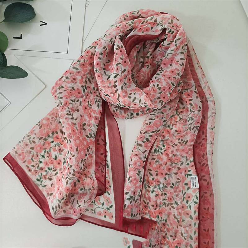 Scarf Lotus Pond Wholesale Long Women's Scarf Beach Scarf Moonlight Thin Summer Lotus Sunscreen Scarf Scarf