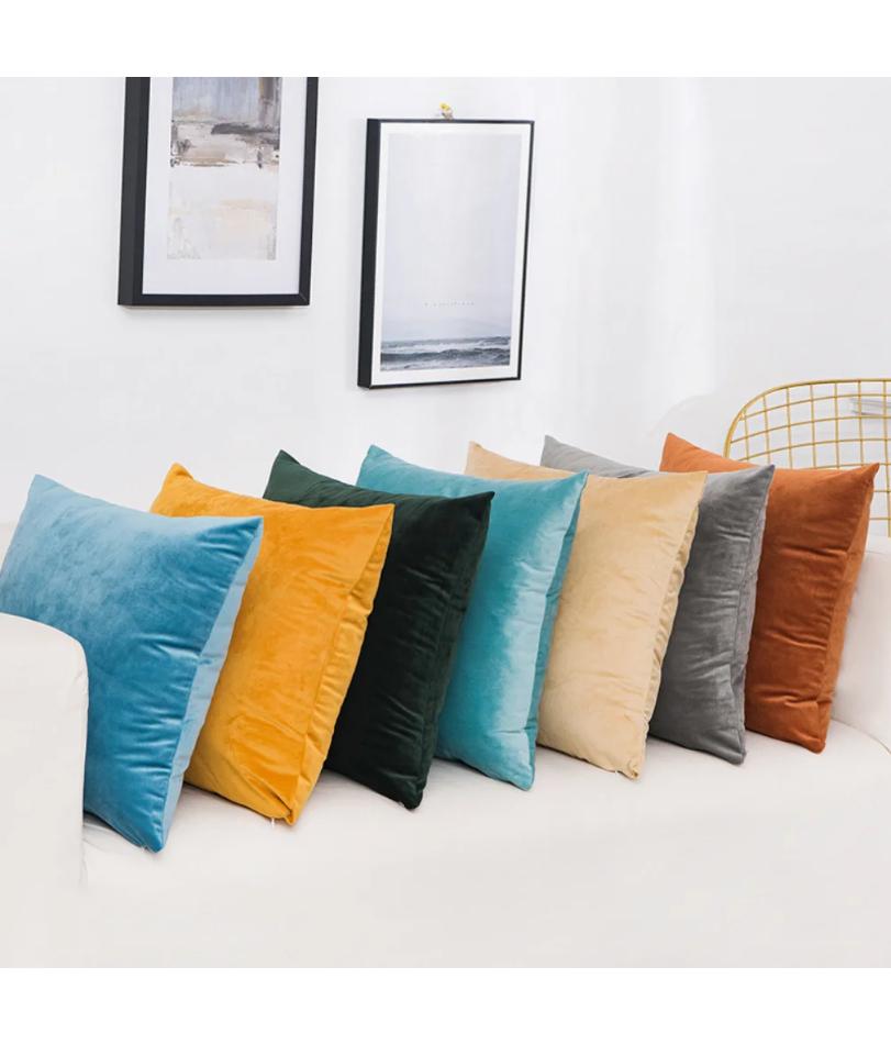 Velvet Throw Pillow Cover Decorative Square Cushion Case for Sofa Bedroom 40x40/45x45/50x50/30x50/55x55/60x60cm Pillowcase