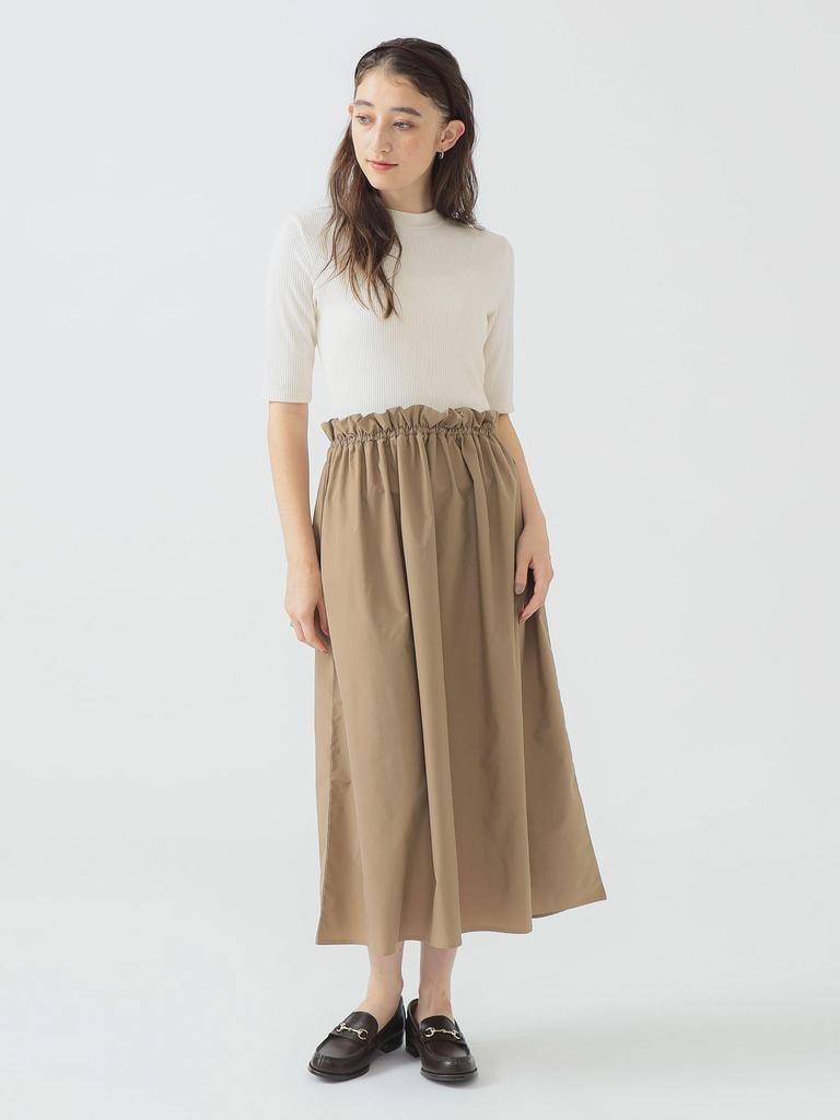 B:MING LIFE STORE by BEAMS Women's Off White/Beige Cut Combination Dress (Sizes S-M)
