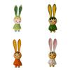 Wooden Bunny Car Stand With Long Ears For Gift And Home Office Decoration In Bright Colors