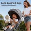 Octopus Tripod Stroller Fan USB Rechargeable Baby Clip Fan Digital Display 5 Wind Speed Modes