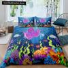 Kid Underwater World Oasis King Queen Duvet Cover Ocean Fish Coral Bedding Set Marine Life Quilt Cover Polyester Comforter Cover