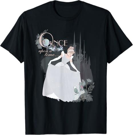 Princess Cinderella Once Upon A Time Black TShirt S