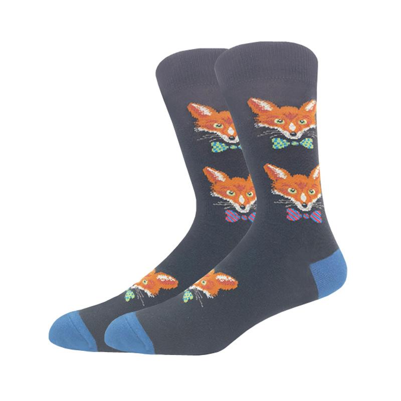 Modă Bărbați Toamnă Iarnă Șosete Skateboard Fericit Creativ Pinguin delfin rechin koala Șosete Noutate Echipaj Amuzant Șosete Bărbătești