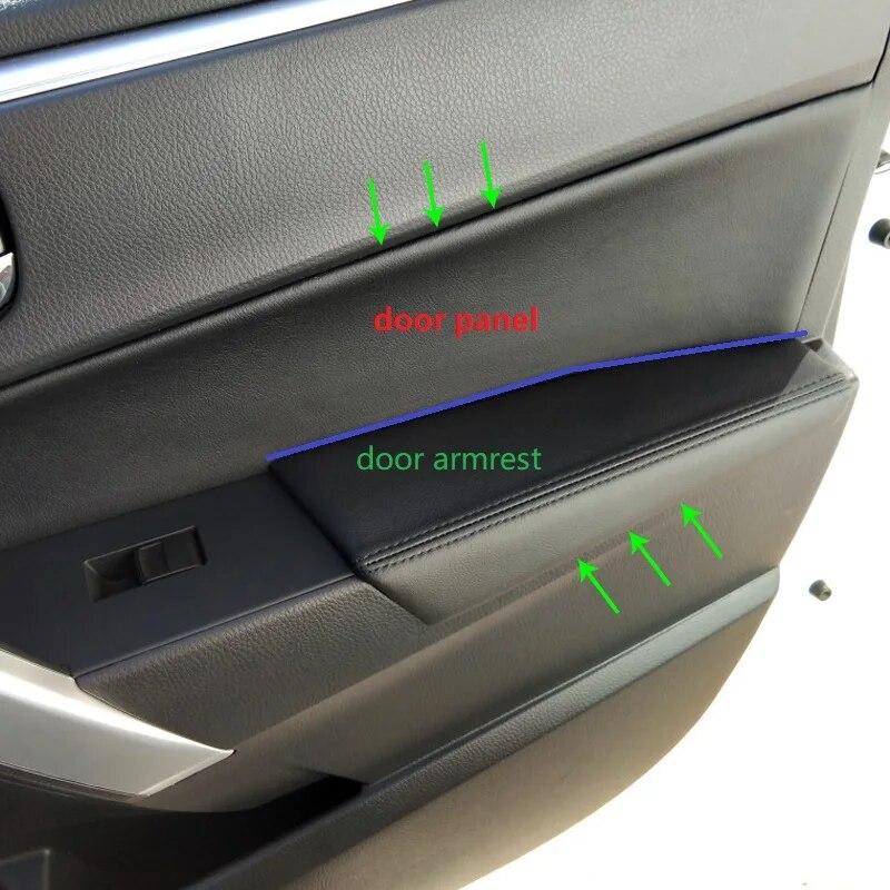 4pcs Microfiber Leather Door Panels Cover For Toyota Corolla 2014 2015 2016 2017 Interior Door Armrest Panel Skin Cover Trim