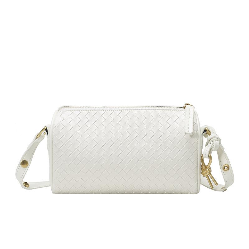 

Summer senior commute mobile phone crossbody small bag women s new Maillard style shoulder woven pillow bag білий