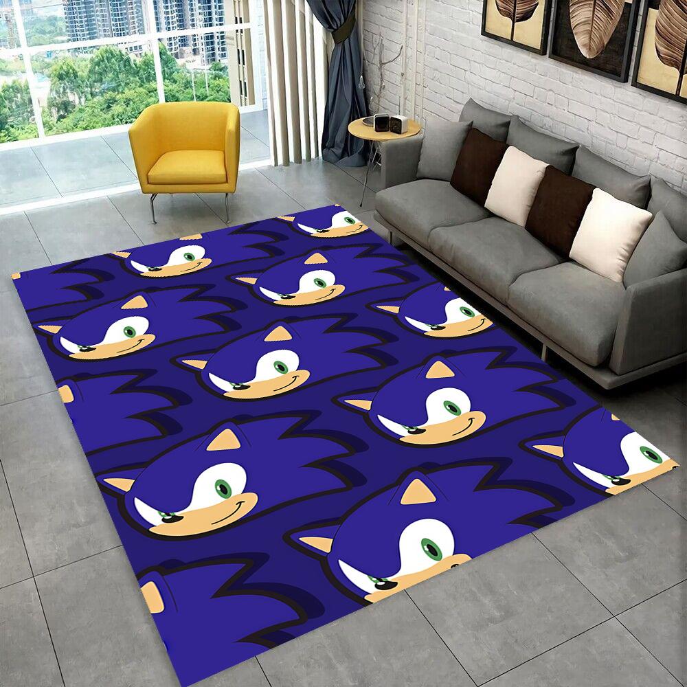 3D S-Sonics Game Cartoon Rug Carpet for Living Room Bedroom Decor,kids Play Non-slip Decoration for Sofa Doormat Christmas Gift