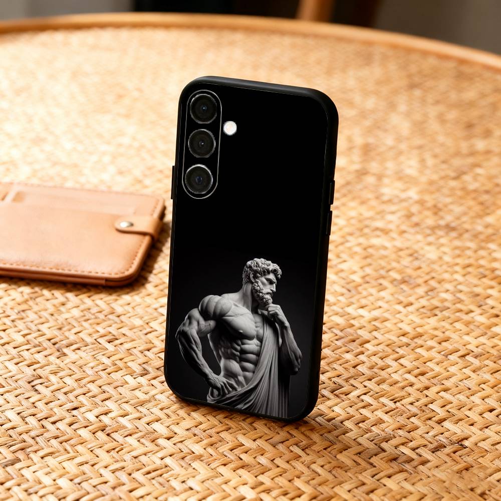 

Greek Mythology Statue Fitness GYM Phone Case For Samsung A73,72,71,A52,51,40,41,A22,A32,31,A13, Soft Black Shell Samsung a30 a20