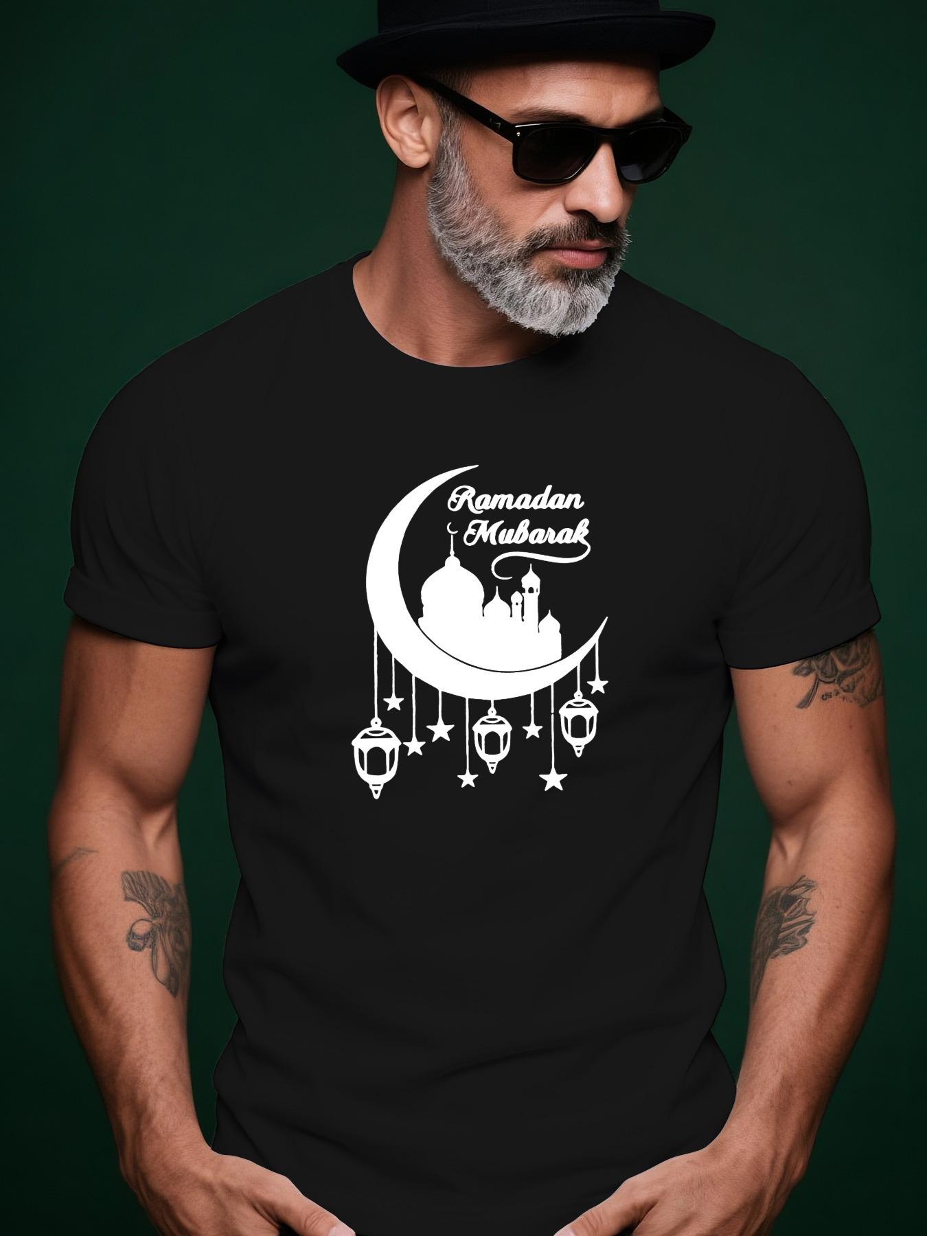 Ramadan Mosque Trendy Streetwear Summer Casual Round Neck... M
