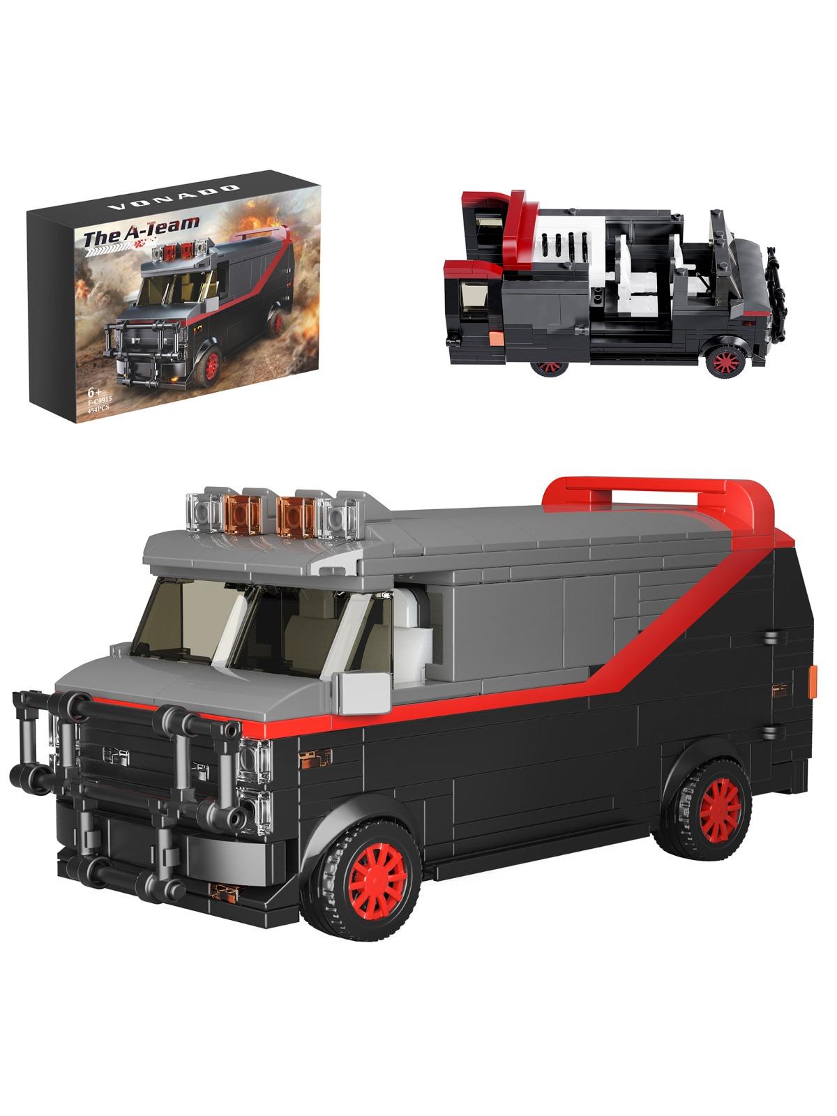 

Классический фильм A-Teamed Van Car Building Blocks Speed Champion Special Car Vehicle Model Truck Bricks Toys Gift