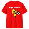 Novelty Kyle Busch Rowdy TShirt for Unisex Round Collar Cotton T Shirt Short Sleeve Tee Shirt Gift Idea Clothing