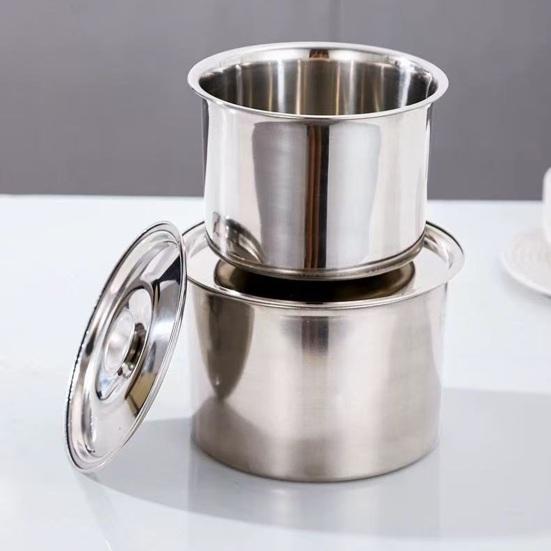 Edelstahl Gewürzbehälter Mehrzweck Küchenglas zur Öllagerung Gewürze Kräuter Rostfrei Stapelbar Kochpfanne