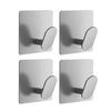 1/4pcs Stainless Steel Adhesive Wall Hooks for Bathroom Kitchen Towel Key And Clothes Hanger Organizer Strong And Durable
