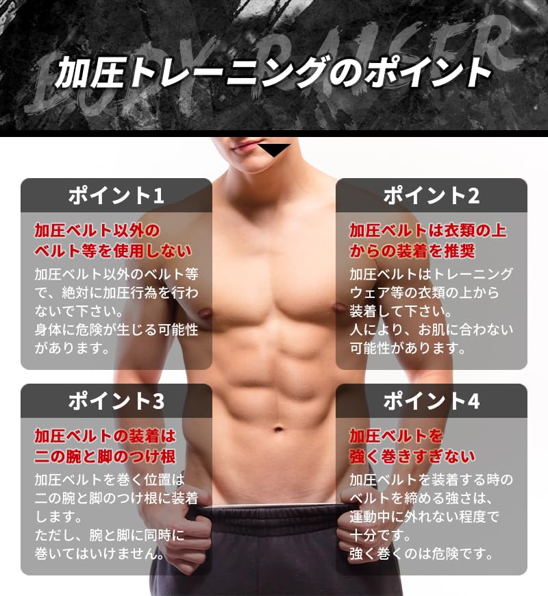 BODYRAISER Compression Training Belt Property Rights Permission Arm and Leg Set of One Size Fits Effective for Weight Loss and Strength Unauthorized