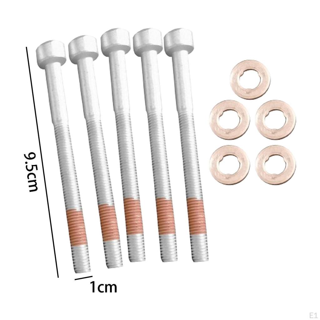 5x Injector Bolts and Washers Set 0039904012 Easy to Install Professional Car Accessories Repair