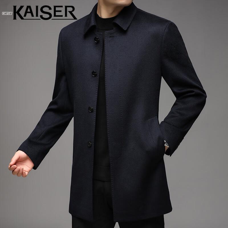 Caesar Herren Mittellanger Woll- und Kaschmirmantel