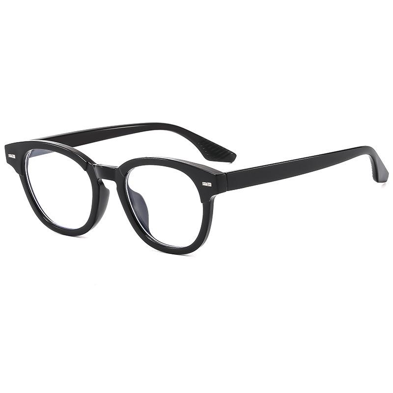 Japanese Ultralight Round Frame Eyeglasses: Fashionable, Small, Rivet Design, Unisex, Anti-Blue Light.