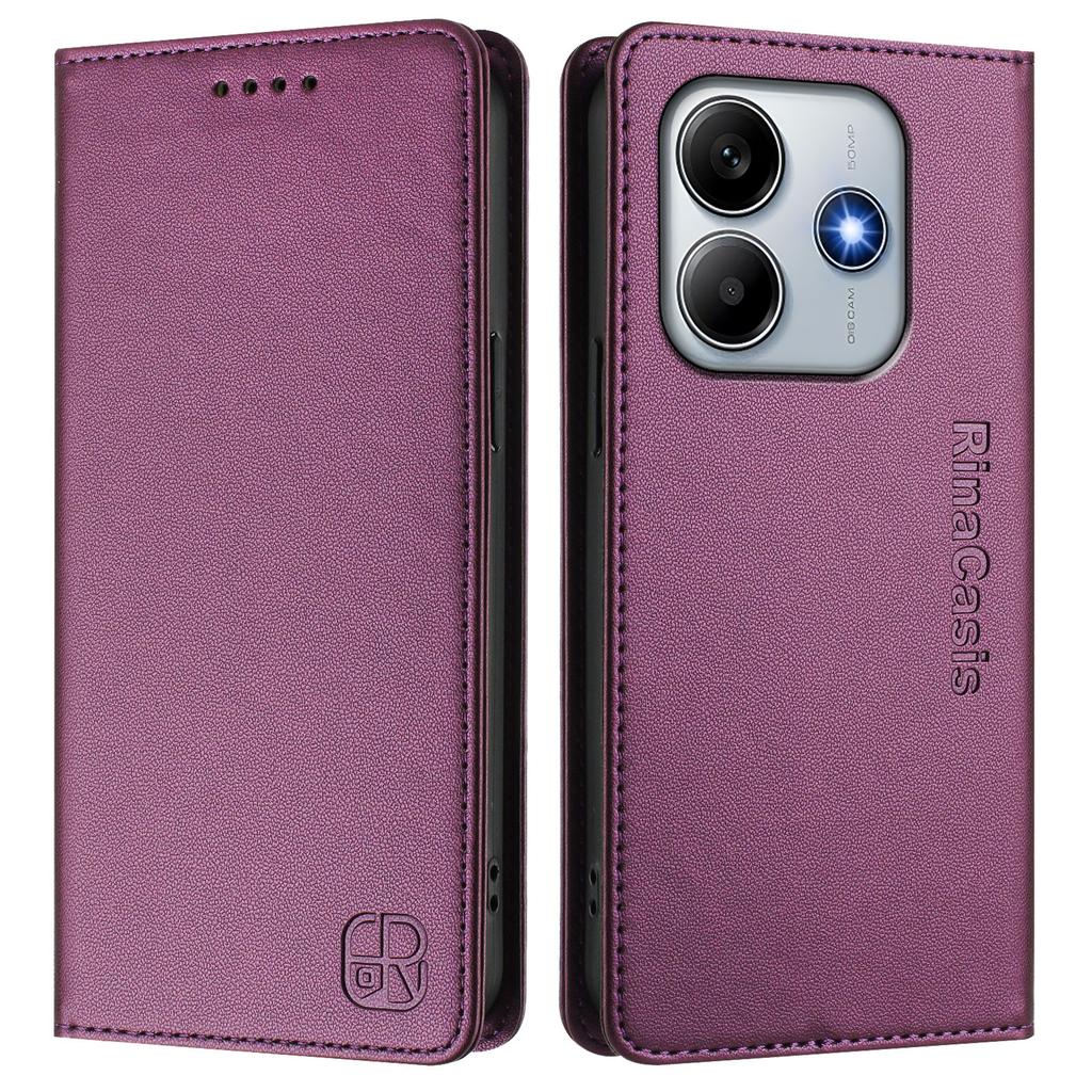 Pentru Xiaomi Poco M7 Pro 5G Husă din Piele RINACASIS RC01 Acoperire Telefon cu Portofel cu Blocare RFID Suport