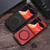PU Leather For Magsafe Magnetic Phone Case for Samsung Galaxy Z Flip 7 6 5 4 3 ZFlip7 Wireless Charging Ultra Thin Cover