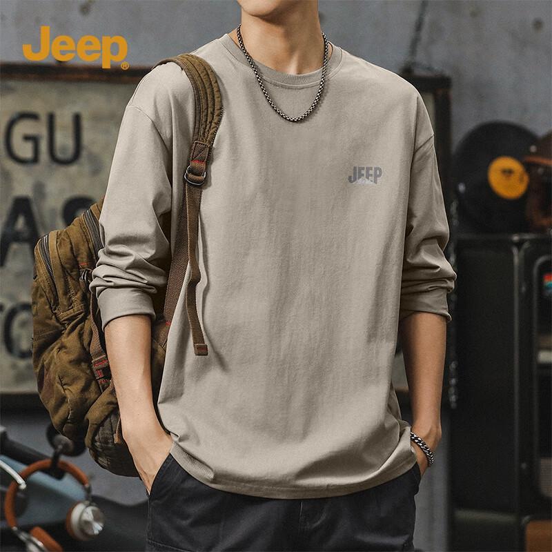 JEEP Men's Cotton Long Sleeve T-Shirt