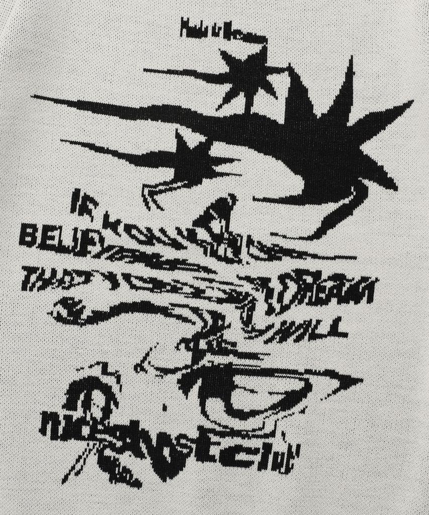 NICEGHOSTCLUB Tornado Logo Knit_Ivory(Ng2Dfuk607A)