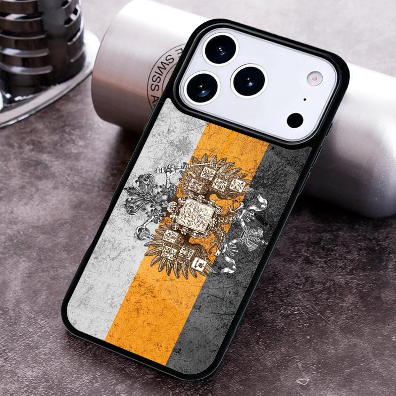 Russian coat of arms Flag Phone Case for iPhone 17 16 15 Pro Max Air 14 13 12 11 Plus Shockproof Capa Cover