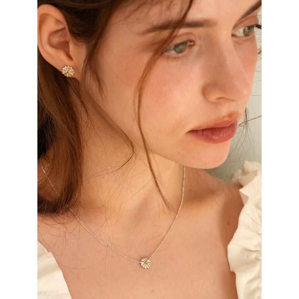 Daisy Sapphire Necklace(S) Daisy Yellow Sapphire Necklace 40Cm~44Cm