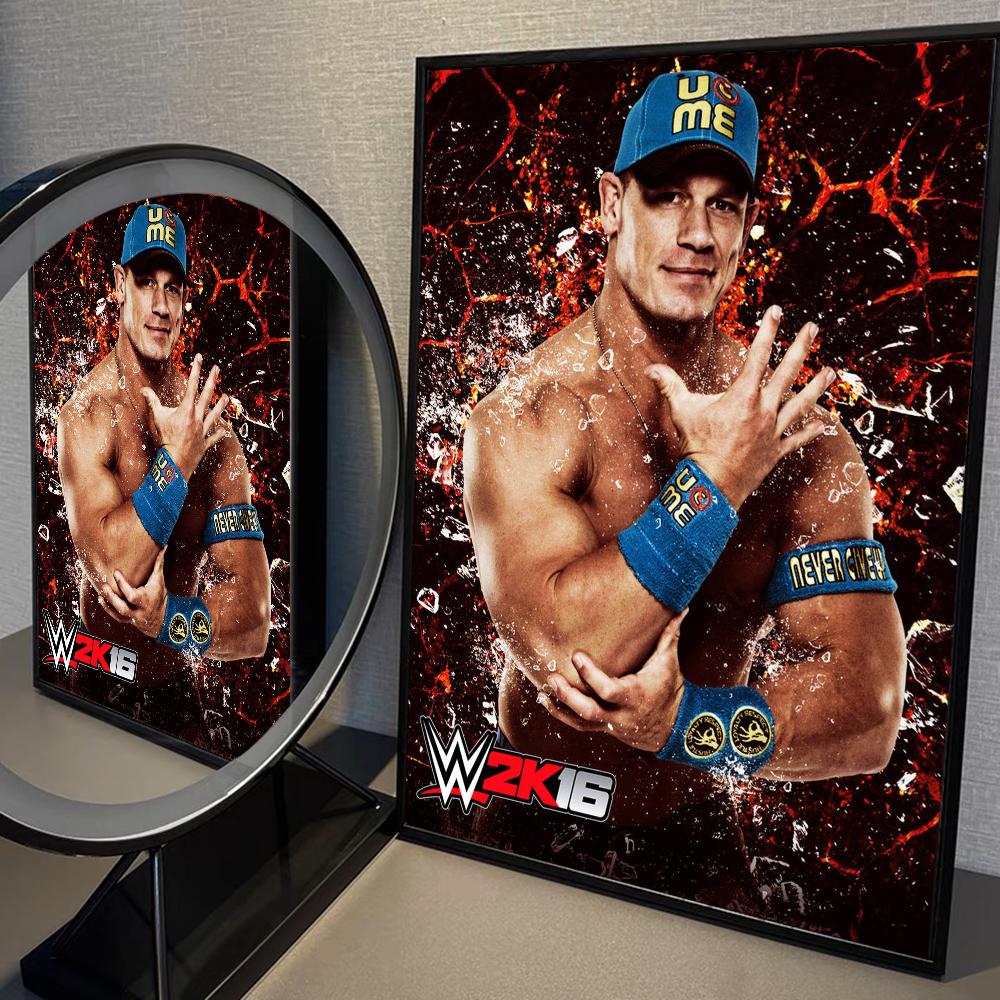 Professionelles Wrestling J-John Cool C-Cena Poster Anime Poster Klebend HD Qualität Wandkunst Retro Poster für Zuhause Kawaii