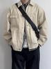 ONUN New Arrival: Retro Cotton Collared Workwear Jacket with Four Pockets - Loose, Casual, Versatile Silhouette for Spring Fashion.