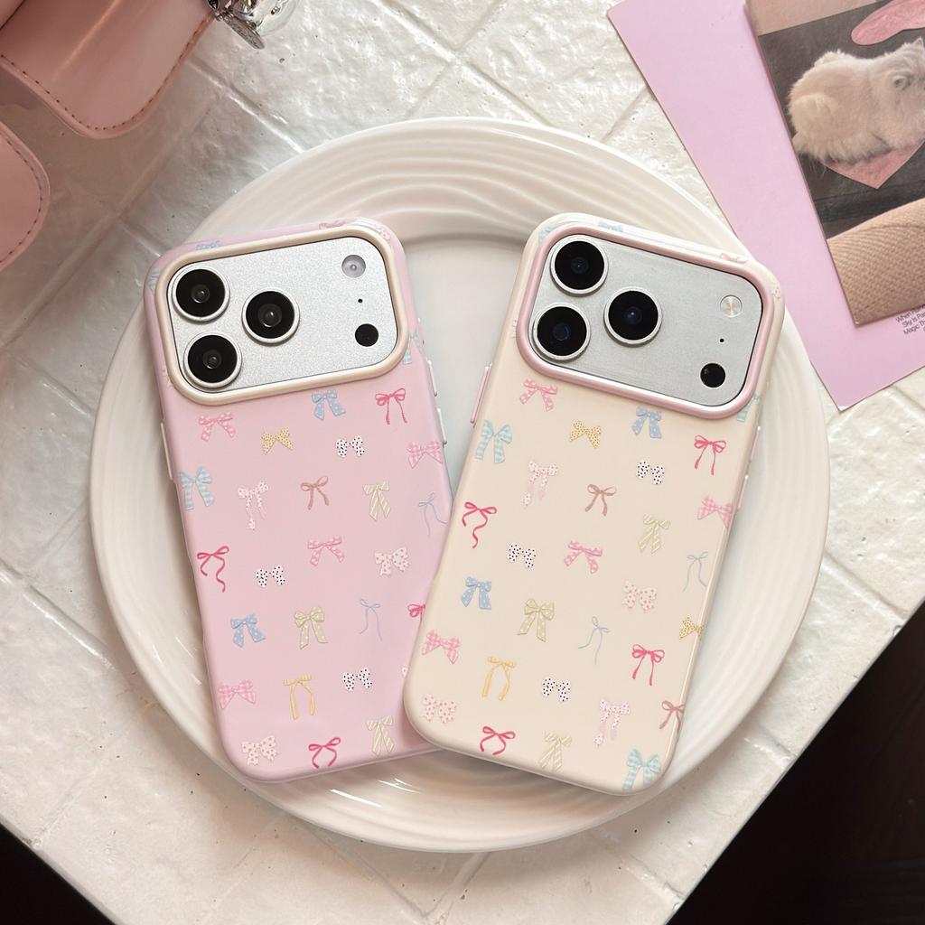 Bow ins wind apple 17pro mobile phone case iphone16 anti-drop 15 high value 14 soft cover 13 suitable for Korea
