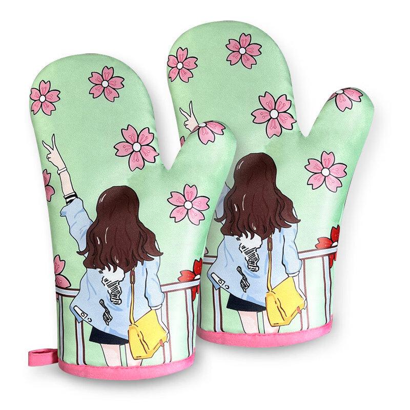 Ru Han Thickened Insulation Oven Mitts