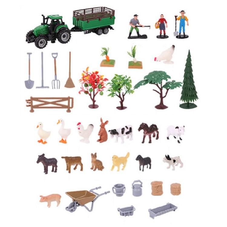 

49Pcs Farm Simulation Set With Authentics Animal Figurines Planting Tool Plant For Educational Exploration Accessories 1