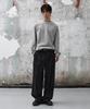 AGOD Strap Banding Wide Slacks [Black Stripe]